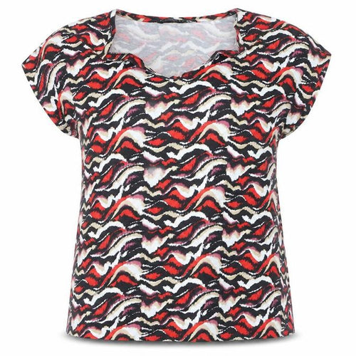 Dunnes Women’s Multicoloured V-Neck Cotton Modal T-Shirt L