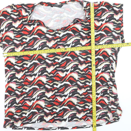 Dunnes Women’s Multicoloured V-Neck Cotton Modal T-Shirt L