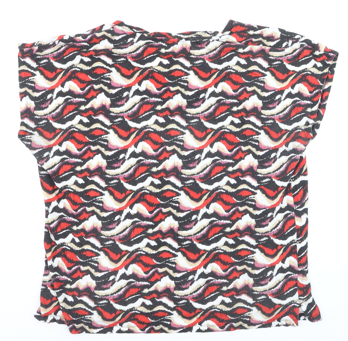 Dunnes Women’s Multicoloured V-Neck Cotton Modal T-Shirt L