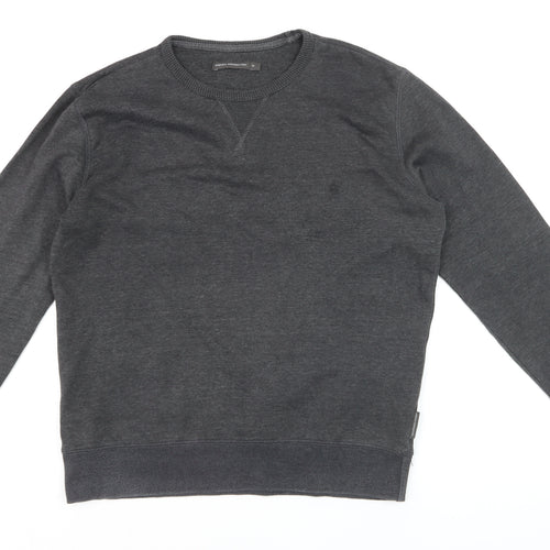 French Connection Men's Grey Cotton Pullover Jumper M