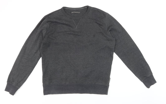 French Connection Men's Grey Cotton Pullover Jumper M