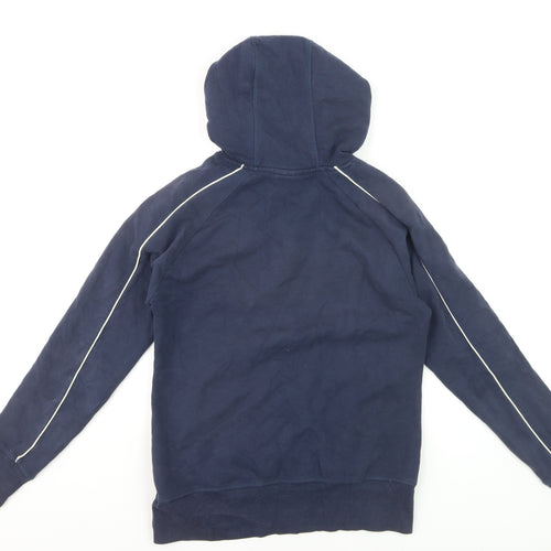 Ellesse Mens Blue Pullover Hoodie Size M Logo Fleece Sweatshirt