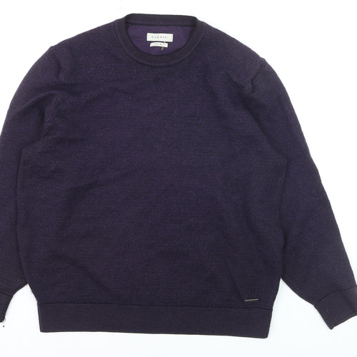 Bugatti Men’s Purple Wool Mix Crew Neck Jumper Size 2XL