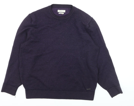 Bugatti Men’s Purple Wool Mix Crew Neck Jumper Size 2XL