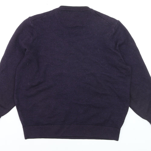 Bugatti Men’s Purple Wool Mix Crew Neck Jumper Size 2XL