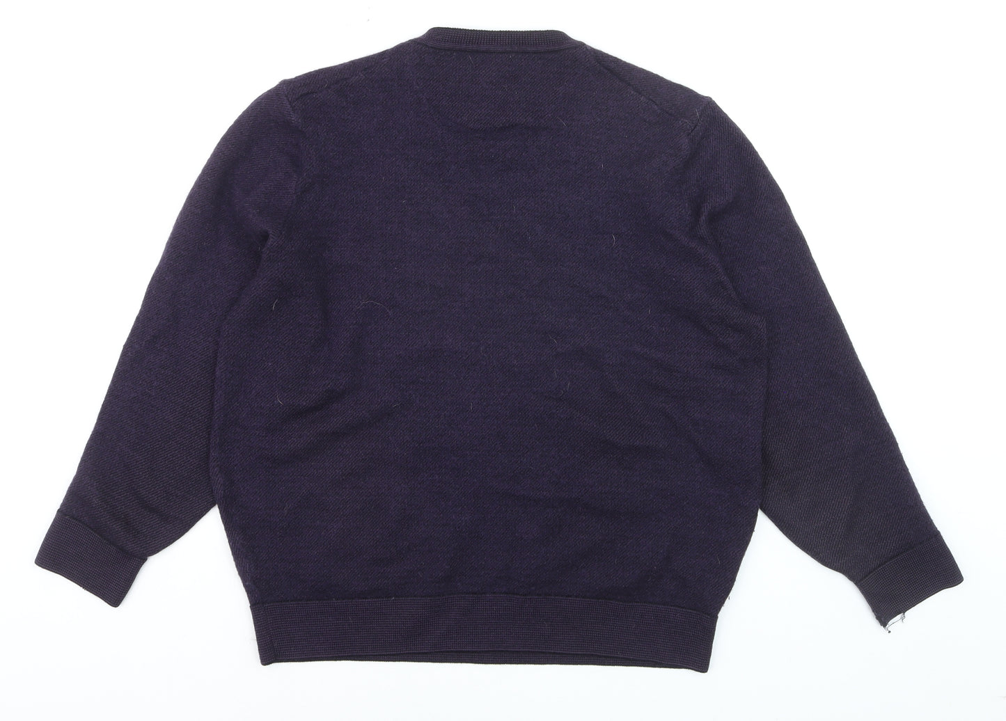 Bugatti Men’s Purple Wool Mix Crew Neck Jumper Size 2XL