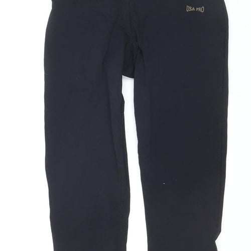 USA Pro Womens Black Capri Leggings Size 10 Gym Yoga Activewear