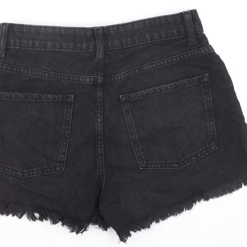 Primark Women’s Black Denim Cut-Off Shorts Size 6 High Rise