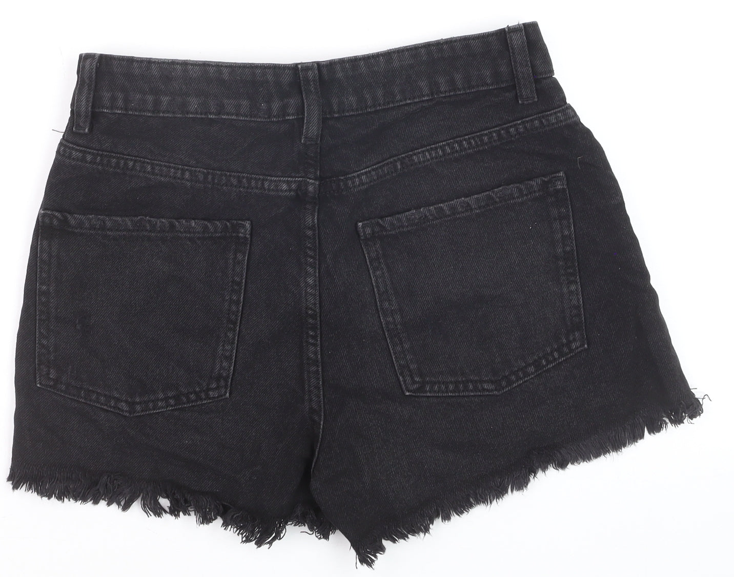 Primark Women’s Black Denim Cut-Off Shorts Size 6 High Rise