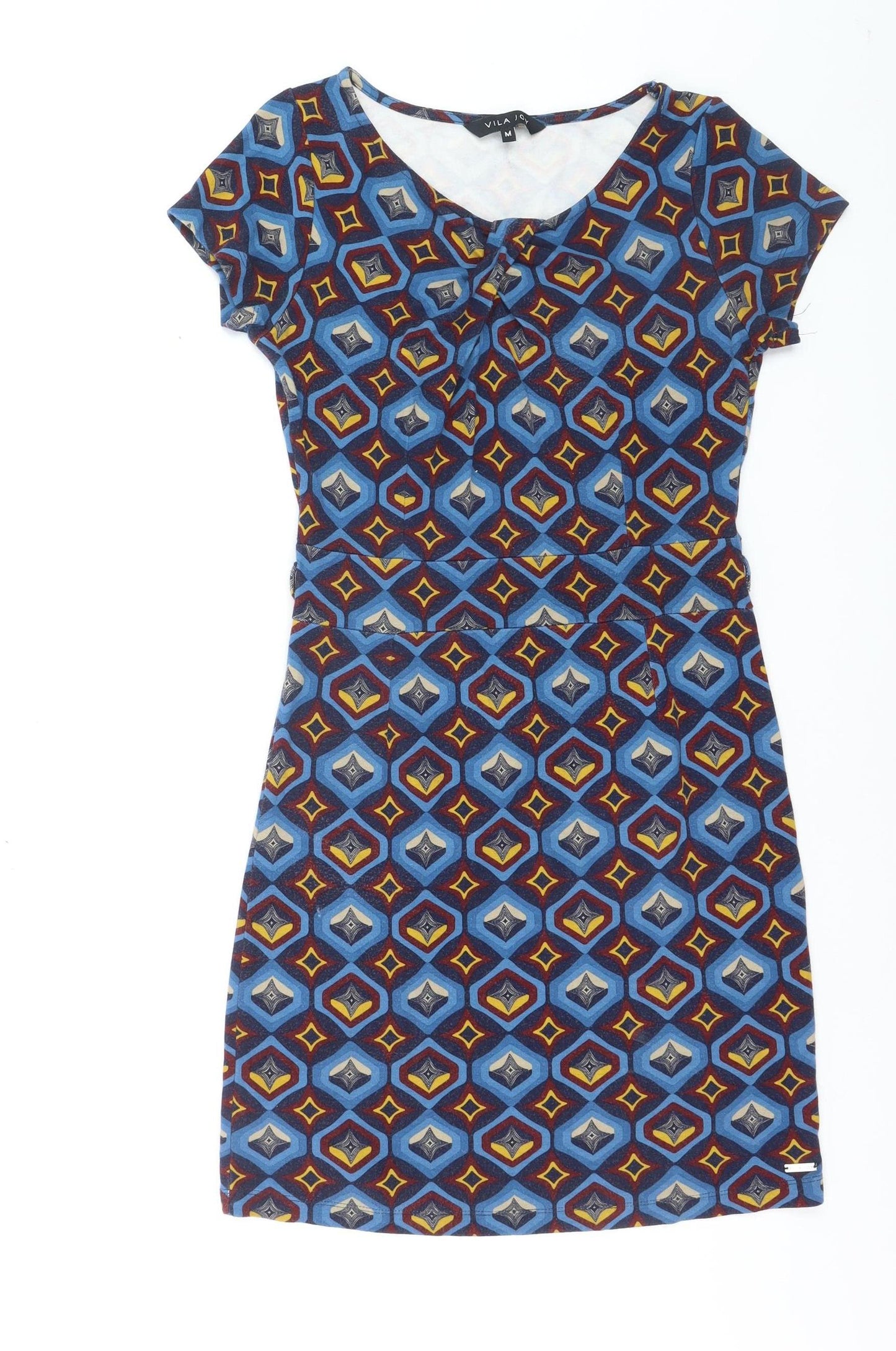 Vila Joy Women's Multicoloured Geometric Bodycon Dress M