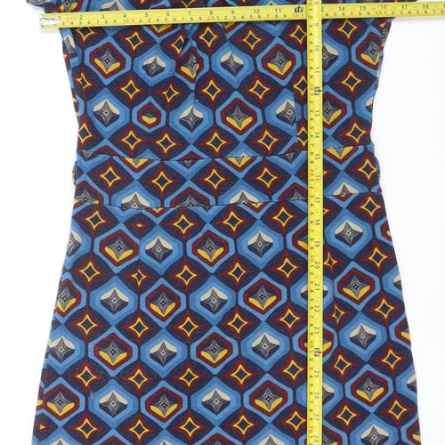 Vila Joy Women's Multicoloured Geometric Bodycon Dress M