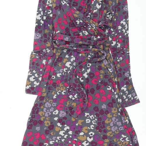 Lily & Me Womens Multicoloured Floral Wrap Dress UK 10 Long Sleeve