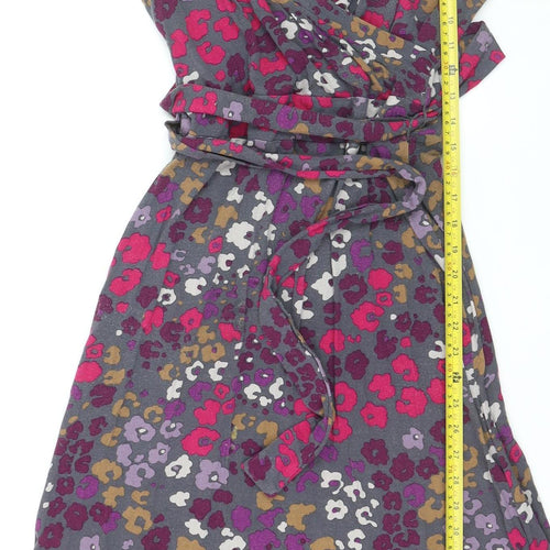 Lily & Me Womens Multicoloured Floral Wrap Dress UK 10 Long Sleeve