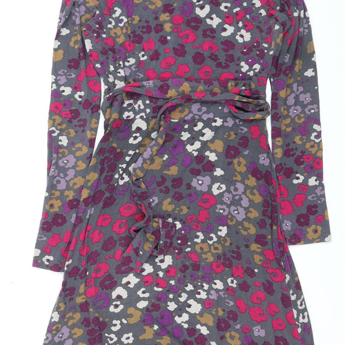 Lily & Me Womens Multicoloured Floral Wrap Dress UK 10 Long Sleeve
