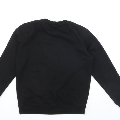 Ellesse Boys Black Crew Neck Pullover Jumper UK 8 Logo Sweatshirt