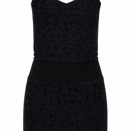 Miss Players Women's Black L Bodycon Sleeveless Party Dress