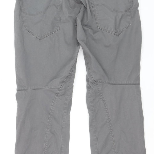 Jack & Jones Men's Grey Straight Fit 36x34 Jeans