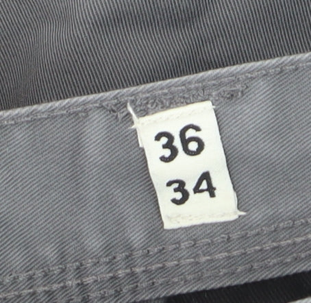 Jack & Jones Men's Grey Straight Fit 36x34 Jeans