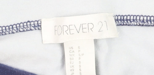 Forever 21 Women's Blue White Striped Midi Pencil Skirt Size S