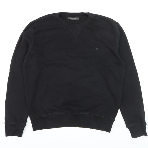 French Connection Men’s Black Cotton Pullover Jumper M
