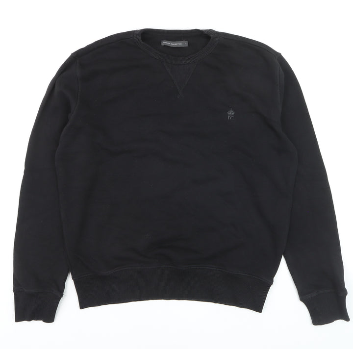 French Connection Men’s Black Cotton Pullover Jumper M