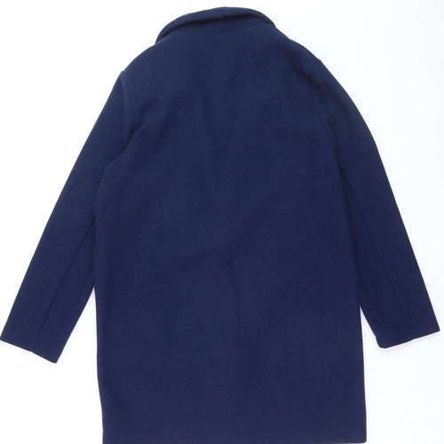 Dunnes Women's Blue Mid-Length Overcoat Size M Classic Style