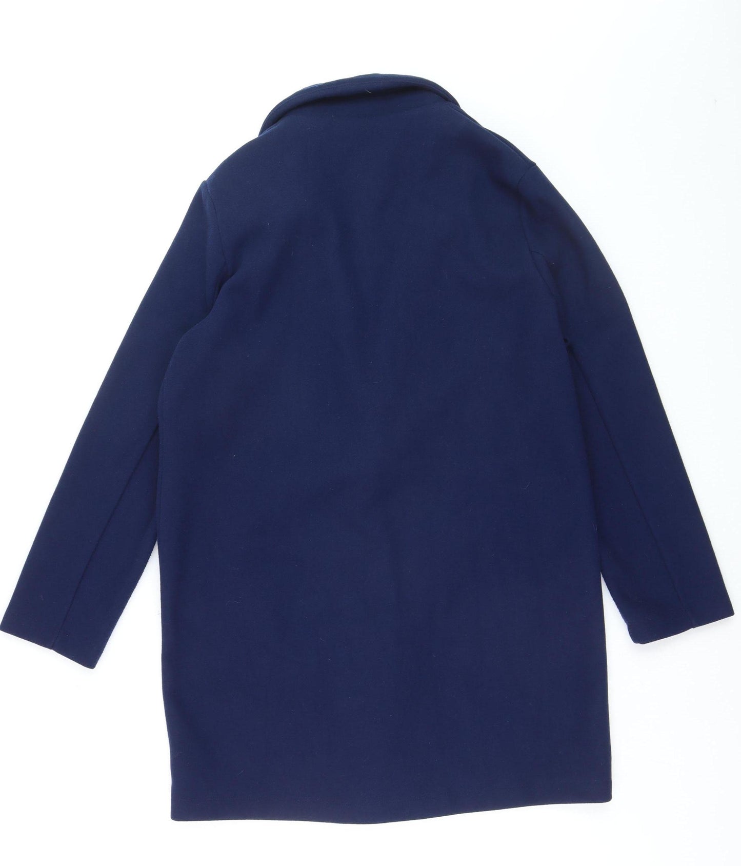 Dunnes Women's Blue Mid-Length Overcoat Size M Classic Style