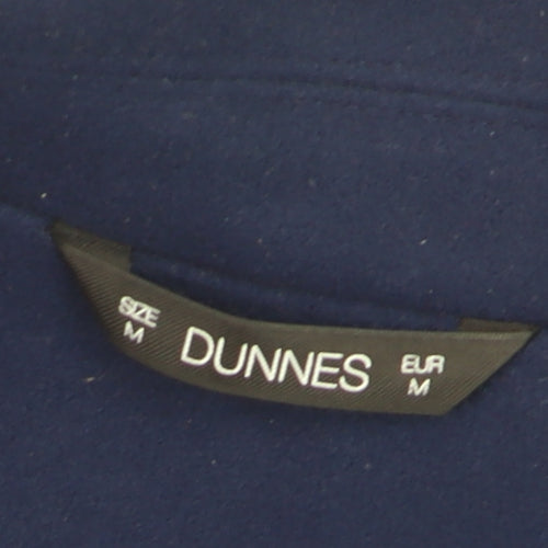 Dunnes Women's Blue Mid-Length Overcoat Size M Classic Style