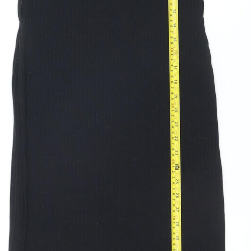 New Look Womens Black Size 8 Bodycon Midi Roll Neck Long Sleeve Dress