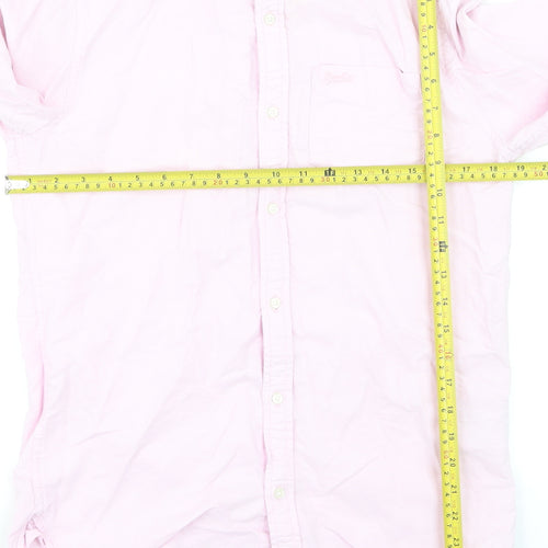 Superdry Men's Pink Cotton Button-Down Long Sleeve Dress Shirt Size S
