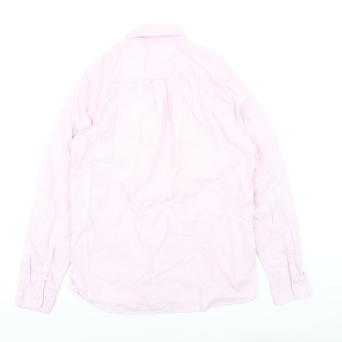 Superdry Men's Pink Cotton Button-Down Long Sleeve Dress Shirt Size S