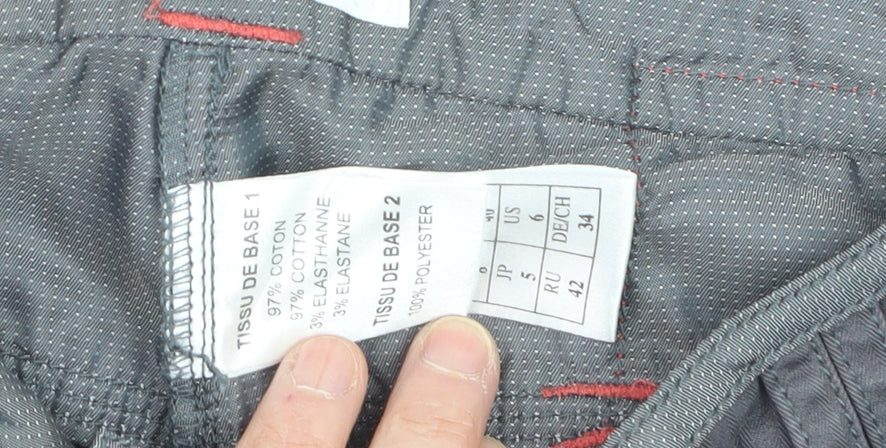 Energie Men Grey Straight Jeans 34 Waist Cotton Blend Stretch
