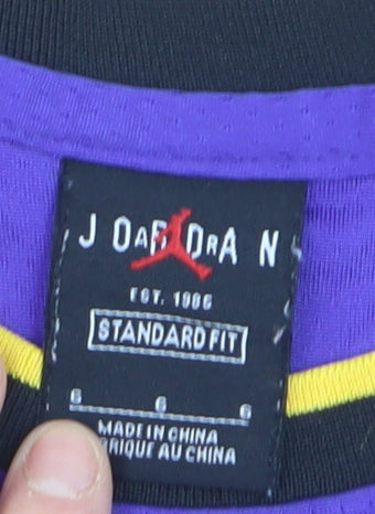 Jordan Boys Purple Lakers #24 Basketball Tank Top Jersey 6 Years