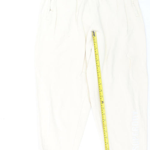 Superdry Girls Ivory Jogger Trousers Size 12 Years Cotton Blend