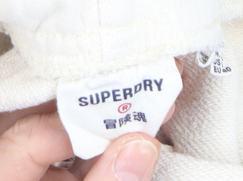 Superdry Girls Ivory Jogger Trousers Size 12 Years Cotton Blend