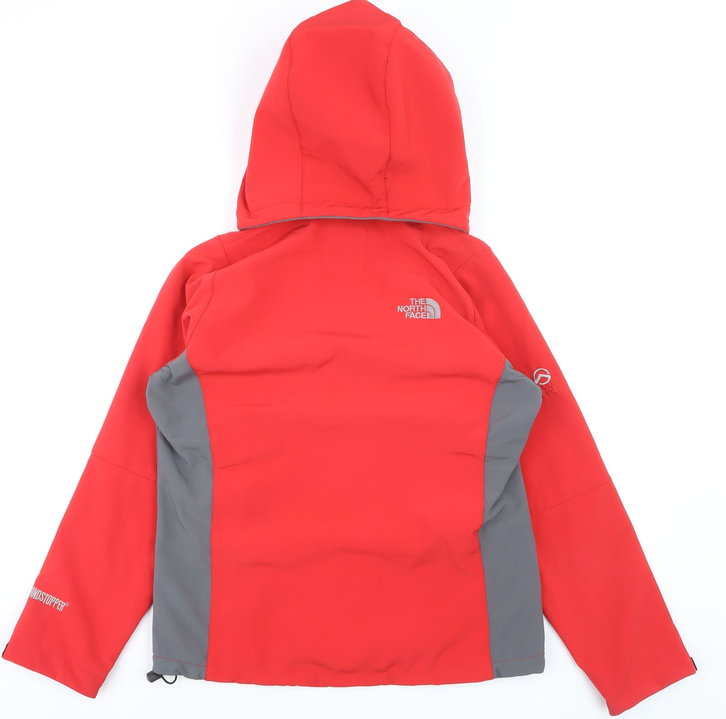 The North Face Mens Red Softshell Hooded Jacket L Windproof Outdoor