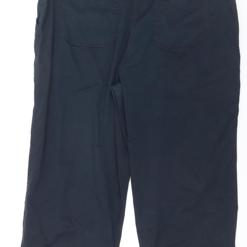 Editor's Cut Women's Blue Cargo Trousers Size 16 Belted Cotton Blend
