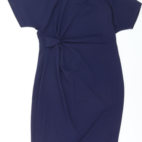 Lipsy Women’s Blue Sheath Knee Length Dress Size 16