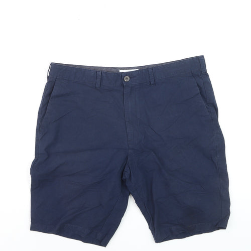 Marks and Spencer Men’s Blue Chino Shorts Size 36 Regular Fit