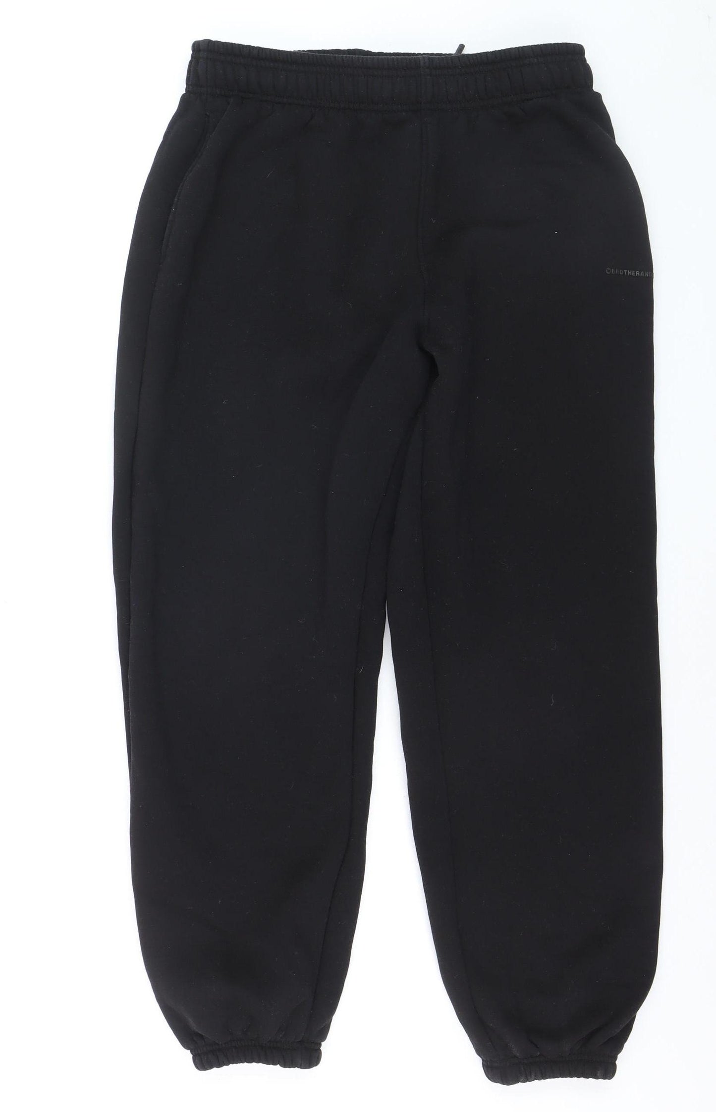 Brother and Kin Boys Black Jogger Trousers L Fleece Elastic Waist Casual