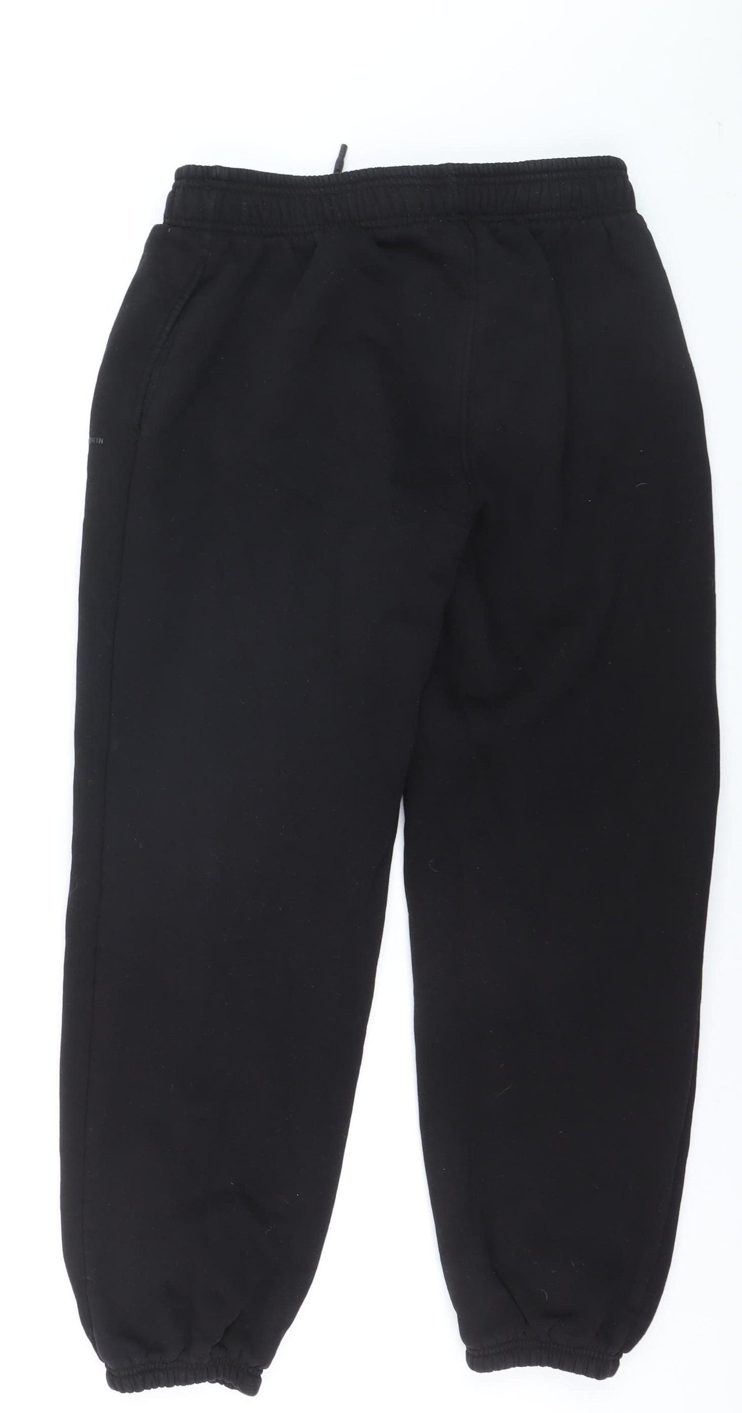 Brother and Kin Boys Black Jogger Trousers L Fleece Elastic Waist Casual