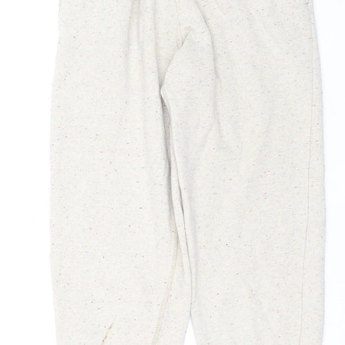 Nike Boys Beige Jogger Sweatpants 13-14 Years Cotton Blend Fleece Trousers