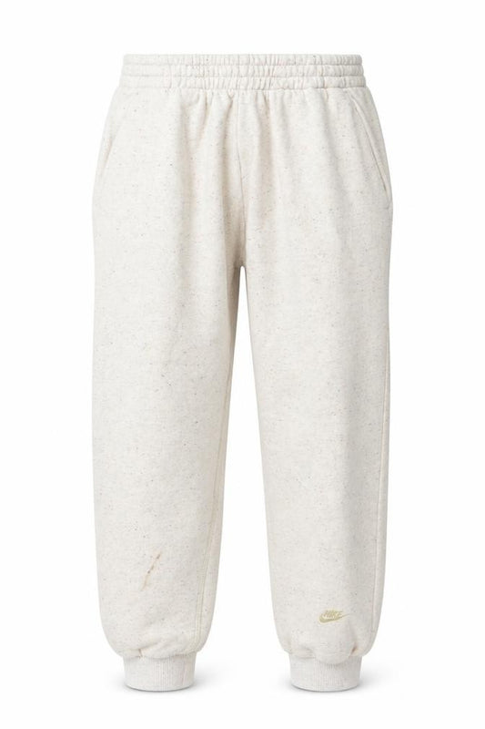 Front view of Nike boys’ beige jogger sweatpants 13-14 years cotton blend fleece trousers