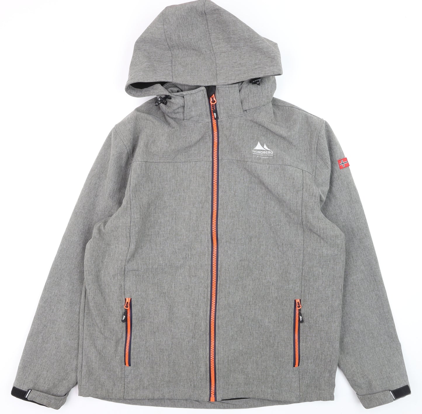 Nordberg Men’s Grey 2XL Full Zip Hooded Softshell Jacket