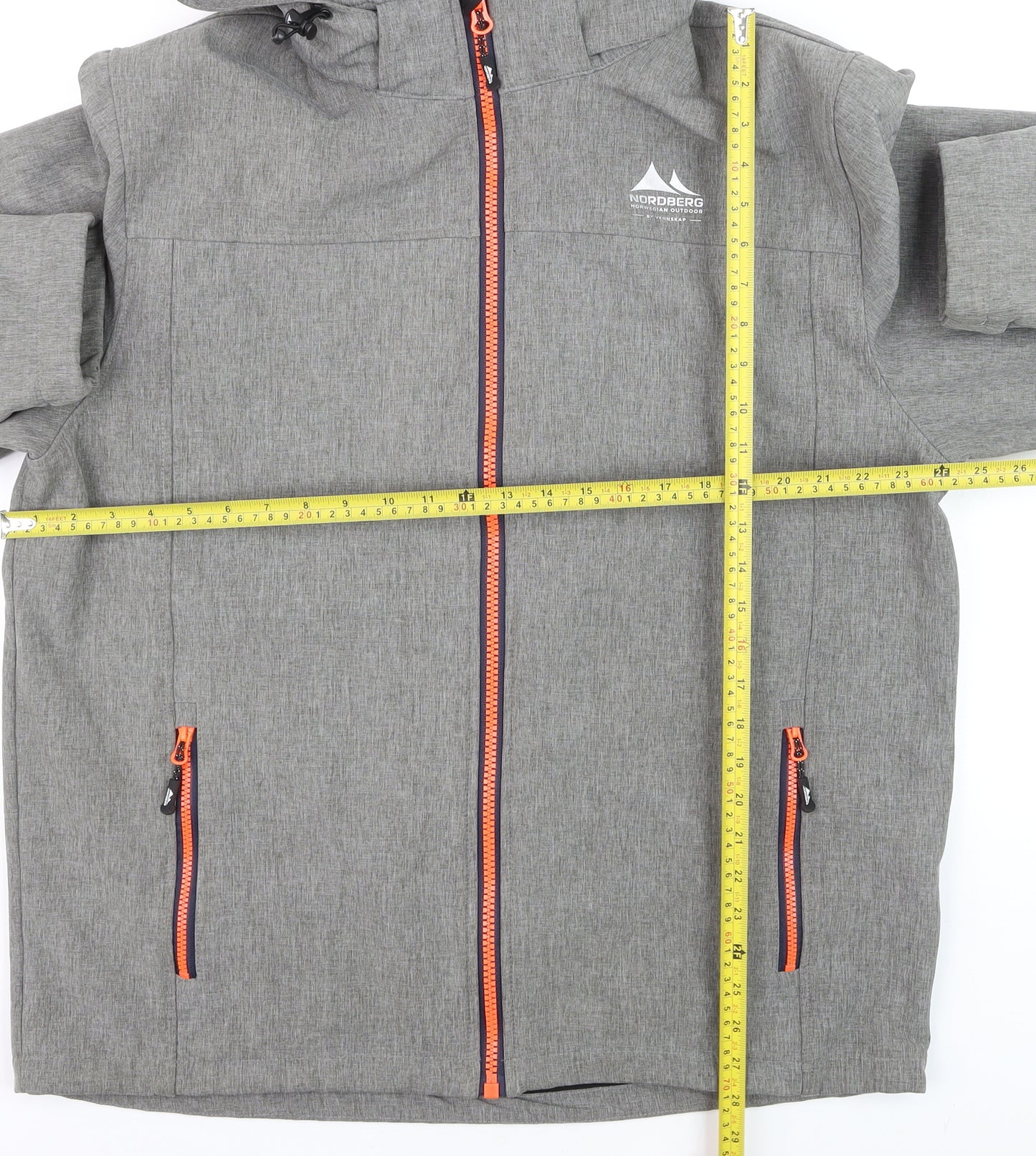 Nordberg Men’s Grey 2XL Full Zip Hooded Softshell Jacket
