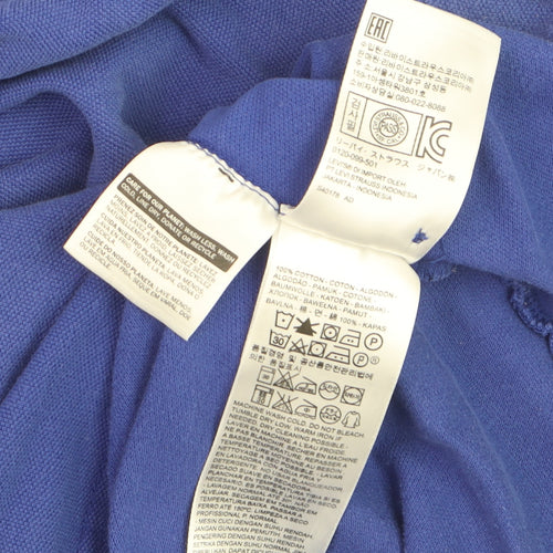 Levi's Men's Blue Short Sleeve Cotton Polo Shirt Size M
