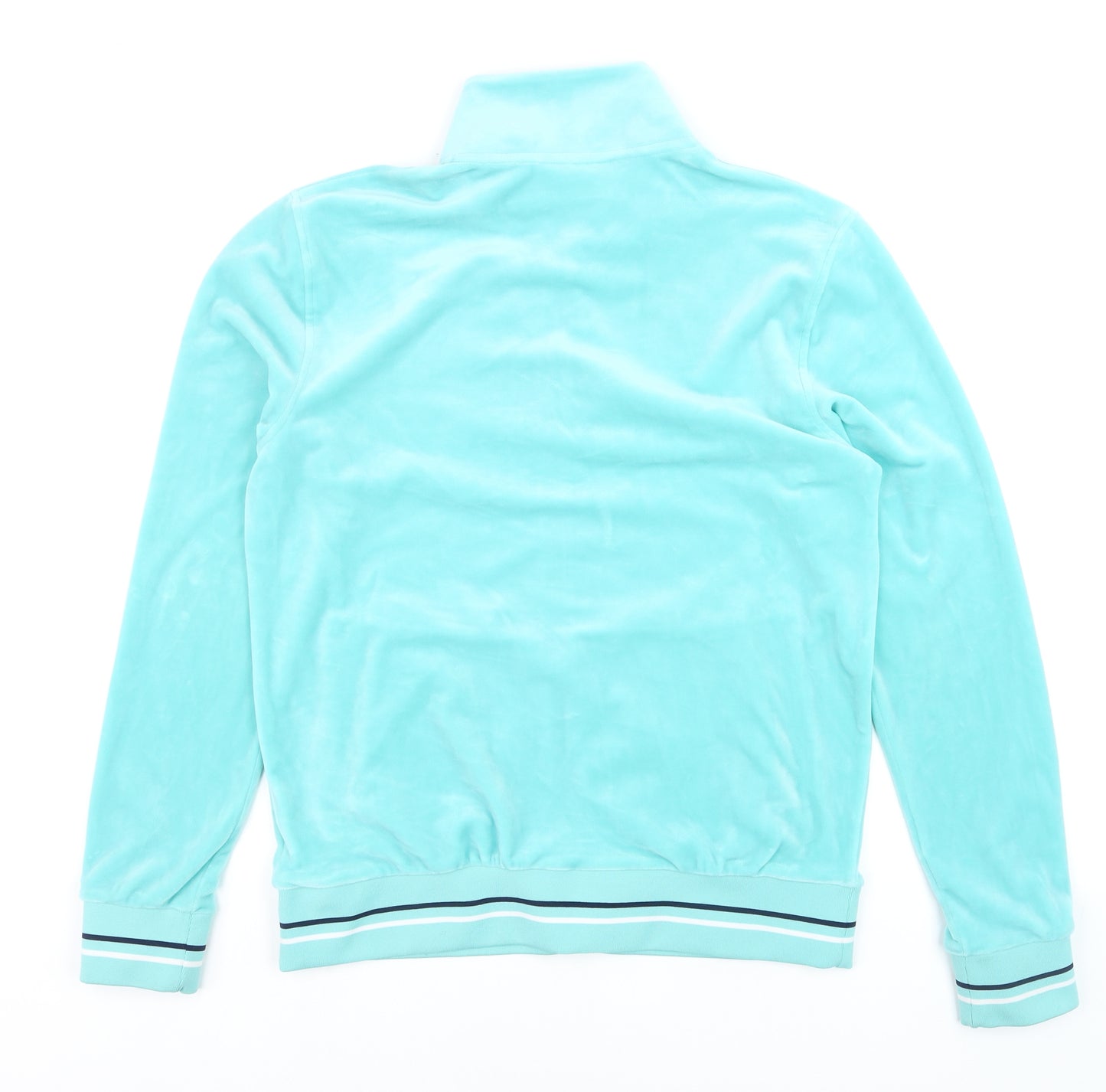 Fila Men's Blue Track Jacket M Velour Full Zip Retro Sportswear