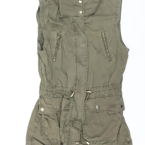 Esprit Women’s Green Cotton Military Waistcoat Size 12