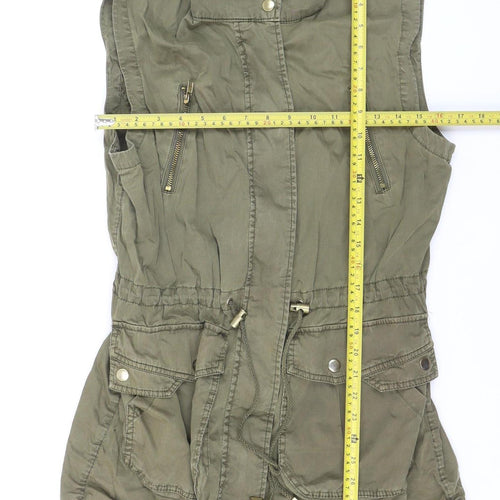 Esprit Women’s Green Cotton Military Waistcoat Size 12