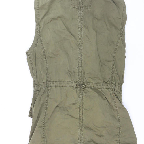 Esprit Women’s Green Cotton Military Waistcoat Size 12